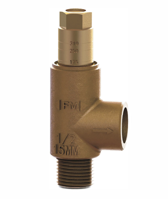 adjustable relief valve bronze fm approved